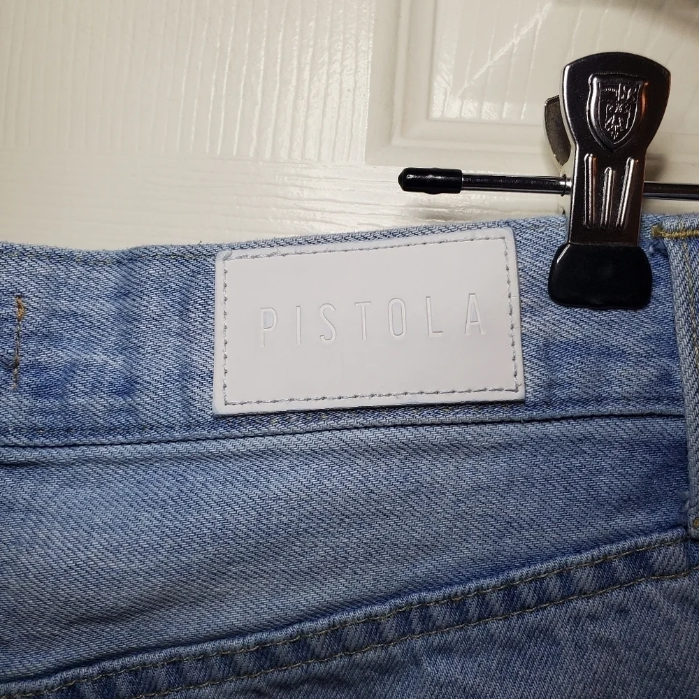 Pistola Light Blue Distressed Jean Shorts Sz 24